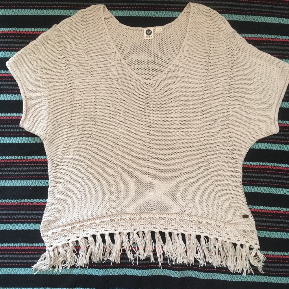 ROXY Shell knit bathing suit coverup / top